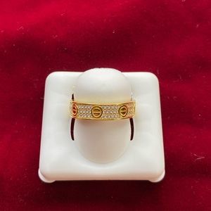 Yellow silver love ring high quality won’t tarnish